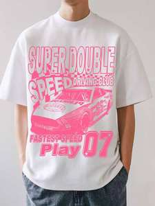 T-shirt graphique pour homme, chemise en coton à imprimé graphique tendance, idéale pour les tenues décontractées modernes - Product Image 3