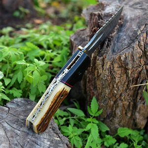 Juego de Cuchillos Plegables de Acero de Damasco Forjados a Mano, Cuchillos de Cocina de Acero de Damasco, Cuchillo Plegable Tipo Trucker - Product Image 4