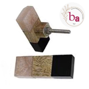 Poignée de meuble moderne en forme de perle, d'os, de corne, de laiton ou de bois, longue et carrée, pour la maison et le bureau - Écologique et facile à installer - Product Image 3