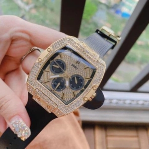 Custom Moissanite <b>Round</b> Shape Diamond Watch 925 Sterling Silver Iced Out Wrist Watch for Men - Product Image 3