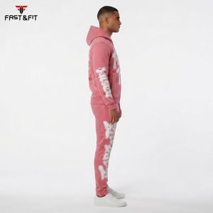 Ensemble de survêtement sportif pour homme, coupe slim, à capuche, tendance hiver, couleur unie, idéal pour la gym et le jogging, en promotion - Product Image 6