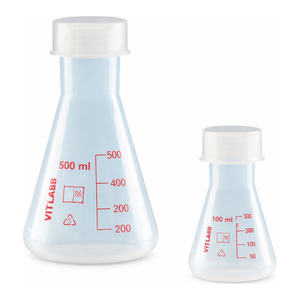 Fiole Erlenmeyer à col large avec bouchon à vis 25-2000 ml pour laboratoire chimique - Product Image 2