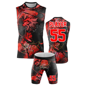 Custom Sublimated 7v7 Team Uniform Set Red Dragon Print Jersey Shorts <b>Backpack</b> Unisex Athletic Wear All Seasons Moisture Wicking - Product Image 2