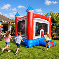 Château gonflable commercial pour enfants, idéal pour les fêtes en plein air, les événements dans la cour et les entreprises de location.