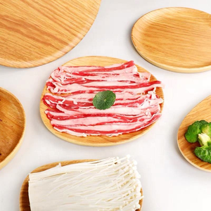 Assiettes de Dîner en Mélamine Exquises en Gros, Design Personnalisé avec Logo, Plateaux de Service en Bois de Hêtre Haut de Gamme à Motif Bois Western pour la Maison et les Hôtels - Product Image 5