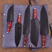 Koksmessenset RVS Lemmet Houten Handvat 8-9.9 inch Rechtshandig Traditionele Stijl Hoogglans Afwerking Duurzame Keukenmessen