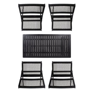 Grupo de asientos de muebles de patio sin brazos de 5 piezas - Product Image 5