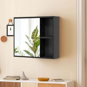 Armadietto da Bagno con Specchio Singolo, Mensole Funzionali per il Bagno - Product Image 1