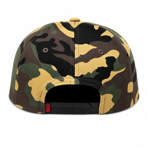 Casquette Snapback 6 Panneaux Camouflage Brut avec Broderie Turquoise Unisexe Style Urbain - Product Image 3