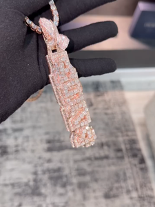 Bijou de luxe pour homme en argent 925 de qualité supérieure avec diamant de laboratoire, lettre en relief, style hip-hop, streetwear, mode audacieuse pour les soirées - Product Image 4