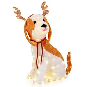 Luci LED Natalizie a Forma di Cane da 43,5 Pollici, Decorazioni Festive per Uso Interno ed Esterno - Product Image 1