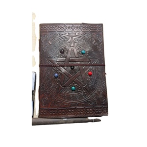 Diario de Cuero de Lujo UDiMiSK CPO, Hecho a Mano, con Cubierta de Cuero de Cabra y Oveja, Grabado en Relieve, Impresión en Huecograbado, Puro - Product Image 1