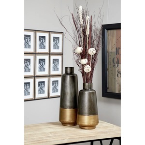Vase de table élégant et fin en métal transparent craquelé, support décoratif pour fleurs, moderne, luxueux, stylé, haut de gamme, pour hôtels, export - Product Image 5