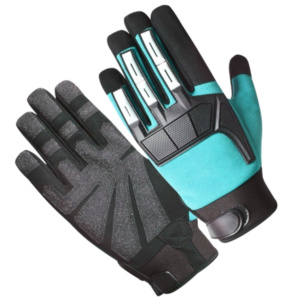 Gants de sécurité pour mécaniciens en cuir synthétique renforcé TPR, avec manchette en néoprène, respirants, laminés en spandex - Product Image 4