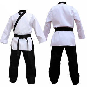Uniforme de Karate de Moda, 100% Algodón, Top Blanco en Oferta, Pantalones Negros Transpirables, Ropa de Artes Marciales, Corte Regular, Traje de Una Pieza para Niños - Product Image 6