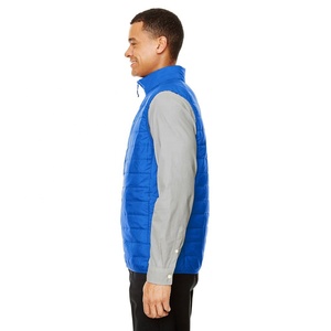 <b>Mens</b> Stylish Sleeveless Puffer Vest <b>Jacket</b> With High Neck Collar And Functional <b>Utility</b> Pocket Features - Product Image 1