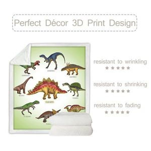 Dinosaur Family Sherpa Fleece Throw Blanket 60"x80" Soft Warm Bed Blanket for Boys Girls Adults All Seasons - Product Image 4