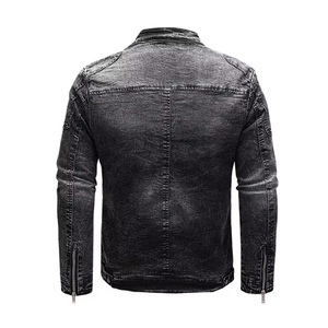 High Quality Premium 100% Cotton Denim <b>Jacket</b> for Men Vintage Ripped <b>Slim</b> <b>Fit</b> Streetwear Windproof Eco-Friendly Winter Front - Product Image 2