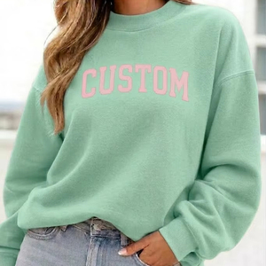 Services OEM de Marque Privée Vente en Gros Sweat-shirt Polaire Personnalisé à Col Montant et Manches Longues pour Femme Écologique Toutes Saisons - Product Image 1