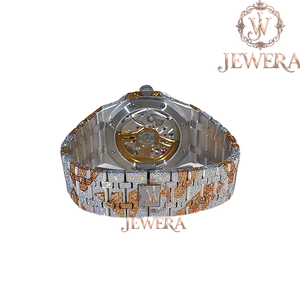 Reloj de Diamantes de Acero Inoxidable de Alta Calidad en Oro y Plata, Resistente al Agua, Elegante y Cómodo para Toda Ocasión, en Venta - Product Image 4