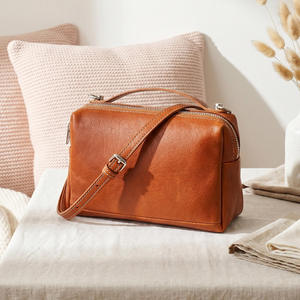 Wholesale women's handbags genuine leather shoulder <b>purse</b> private label low MOQ custom design supplier - Product Image 3