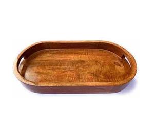 Fabricante y exportador de bandejas grandes de madera para almacenamiento de té y café, personalizables con logotipo, producto hecho a mano, bandejas de madera para almacenamiento de alimentos. - Product Image 4