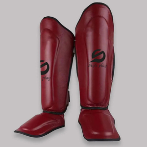 Protège-tibias ergonomiques légers à séchage rapide, respirants, durables, antidérapants et sécurisés – Nouveau style pour le Muay Thai - Product Image 1