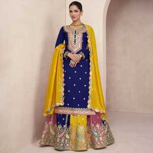 Ensembles de créateurs pour femmes Top de fête Lehenga Dupatta - Product Image 2