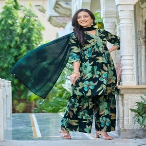 Tissu en coton rayonne de haute qualité pour les femmes longues Kurti vêtements ethniques élégants pour les fêtes de mariage fournisseur indien offre Simple - Product Image 5