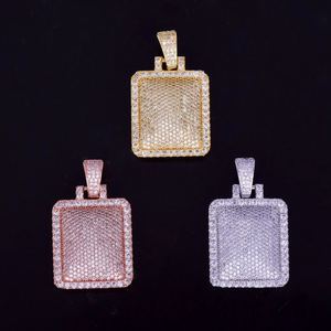 <b>14K</b> <b>Gold</b> Plated Iced Out Pendant Necklace Zircon Charm Brass Hip Hop Jewelry for <b>Men</b> Women - Product Image 3