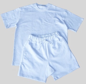 Conjunto de Camiseta y Pantalones Cortos Casuales para Hombre 2026, 100% Algodón, Tela de Felpa, Secado Rápido, Colores y Logotipos Personalizables - Product Image 1