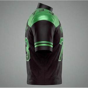 Maillots de football américain en marque privée, service OEM, manches courtes, couleurs et logos personnalisés, temps de production rapide, prix bas - Product Image 2