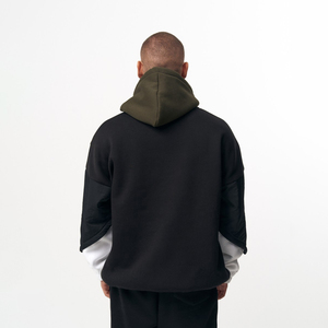 Sudadera con Capucha para Hombre, Estilo Urbano, 100% Algodón, Tejido de Felpa Extra Grande, Ecológica, Lisa, Teñida, con Serigrafía - Product Image 2