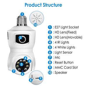 WiFi Security <b>Camera</b> Bulb Two-Way Audio with AI Motion Detection 360 PTZ Wireless Home Surveillance & <b>IP</b> <b>Camera</b> with APP Alert - Product Image 3