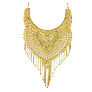 Wholesale 14K 18K 24K Gold Filled Bridal Set, Heavy Dubai Style Gold <b>Necklaces</b> Set, Traditional Turkish Design <b>Long</b> Fashion Set. - Product Image 3