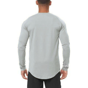 เสื้อยืดผู้ชายโลโก้แบบกำหนดเอง โพลีเอสเตอร์ แขนยาว เสื้อยืดผู้ชาย แฟชั่นรักษ์โลก เสื้อยืดออกกำลังกาย - Product Image 3
