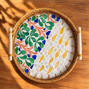 Décoration de style service de petit-déjeuner en rotin et ossement de mer, qualité export, écologique, avec ensemble MOP UO INDIA - Product Image 3