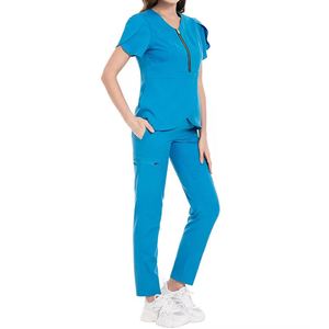 Conjuntos de Uniformes Médicos de Venta Caliente, Antiarrugas, Lavables, de Tela Tejida, Conjuntos de Uniformes de Enfermera Tipo Jogger para Mujer, Uniformes de Hospital - Product Image 4