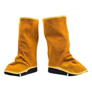 Couvre-chaussures de soudeur en cuir de vachette pleine fleur de haute qualité, résistants, ignifuges, protection des pieds pour pompiers, guêtres de soudeur - Product Image 4