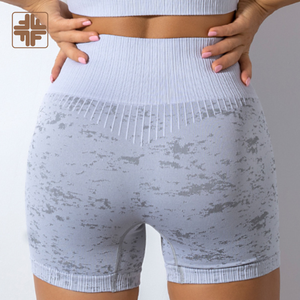 Active Wear Flare Biker <b>Yoga</b> <b>Shorts</b> with Elastic Waist Solid Pattern Heat-Transfer Printed <b>Yoga</b> <b>Shorts</b> - Product Image 3