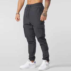 Pantalones Deportivos GENERSA para Hombre, Transpirables, Ligeros, de Lona Arrugada, 100% Algodón, Cintura Elástica, Bolsillos, Estilo Urbano - Product Image 1