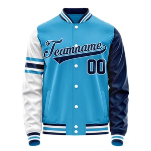 เสื้อแจ็คเก็ตวาร์ซิตี้แบบกำหนดเอง ปักโลโก้ คุณภาพสูง ทำจากผ้าขนสัตว์ แจ็คเก็ตเบสบอล - Product Image 2