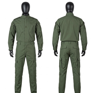 Uniforme de Seguridad Premium de 240 GSM, Ripstop, Algodón y Poliéster, Color Verde Oliva, con Parches Bordados Personalizados - Product Image 1
