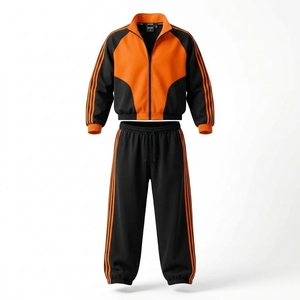 Conjunto Deportivo de Felpa Estilo Streetwear al por Mayor, Personalizado, Unisex, con Franjas Laterales y Bloques de Color, para Gimnasio y Deportes - Product Image 5