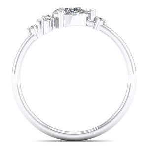 REYES – bagues de fiançailles de luxe en argent Sterling 925, 0.59 Carat, Moissanite, pour femmes, cadeau de mariage, bijoux fins, offre spéciale - Product Image 4