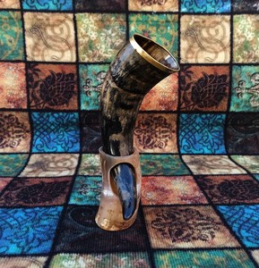Handmade Medieval <b>Drinking</b> Horn with <b>Stand</b> Natural Ox Horn Beer Mug Viking Style Party Decoration Gift Unique - Product Image 1