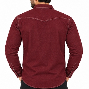 Camisa de Mezclilla para Hombre, Manga Larga, Casual, con Botones y Bolsillos en el Pecho, Ajuste Cómodo, Estilo Práctico, para Uso Diario - Product Image 2