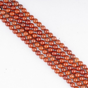 Cuentas Sueltas de Jaspe Rojo Natural de 8mm, Redondas y Pulimentadas, para la Fabricación de Pulseras y Joyería, Venta al Por Mayor - Product Image 3