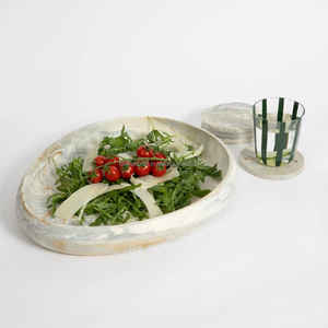 Placa de resina hecha a mano de diseño americano, patrón de remolino de moda superior redondeado de tierra ecológico para Decoración de cocina y eventos - Product Image 2