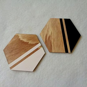 Handmade Resin & MDF Inlay Coaster Set of 4 with Holder Eco-Friendly Square Drink Coasters Custom Logo, Home Decor & Gift Item - Product Image 1